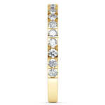 Petite Pave Diamond Wedding Ring in Yellow Gold | Thumbnail 04