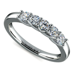Trellis Five Diamond Wedding Ring in White Gold | Thumbnail 01