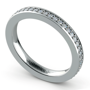 1/2 Carat Eternity Pave Set Diamond Ring In Platinum