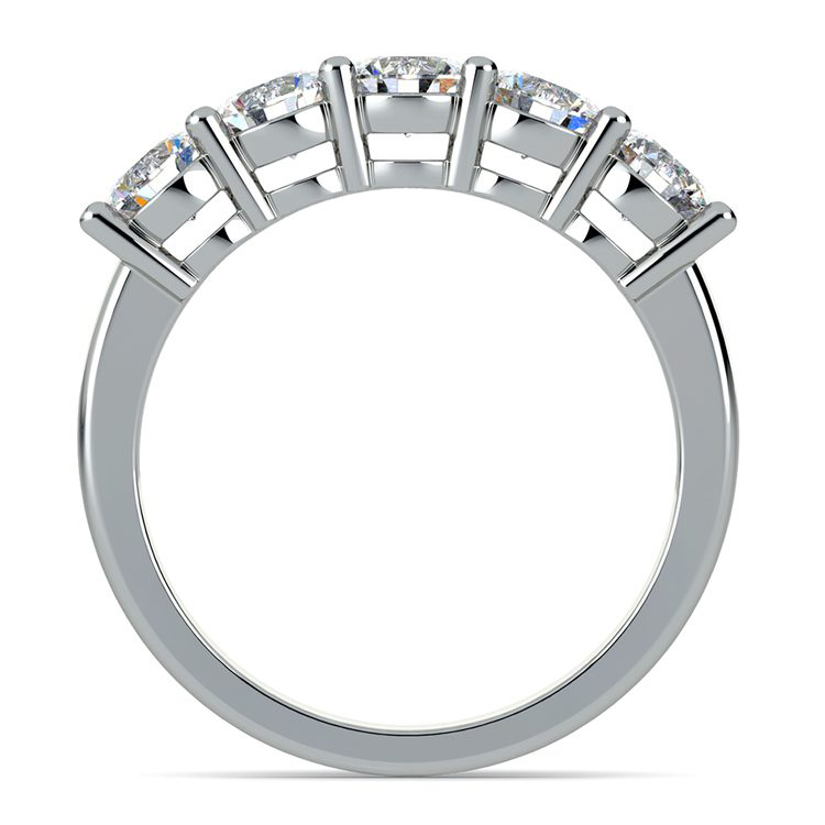 Five Diamond Wedding Ring in Platinum (1 1/2 ctw) | 03