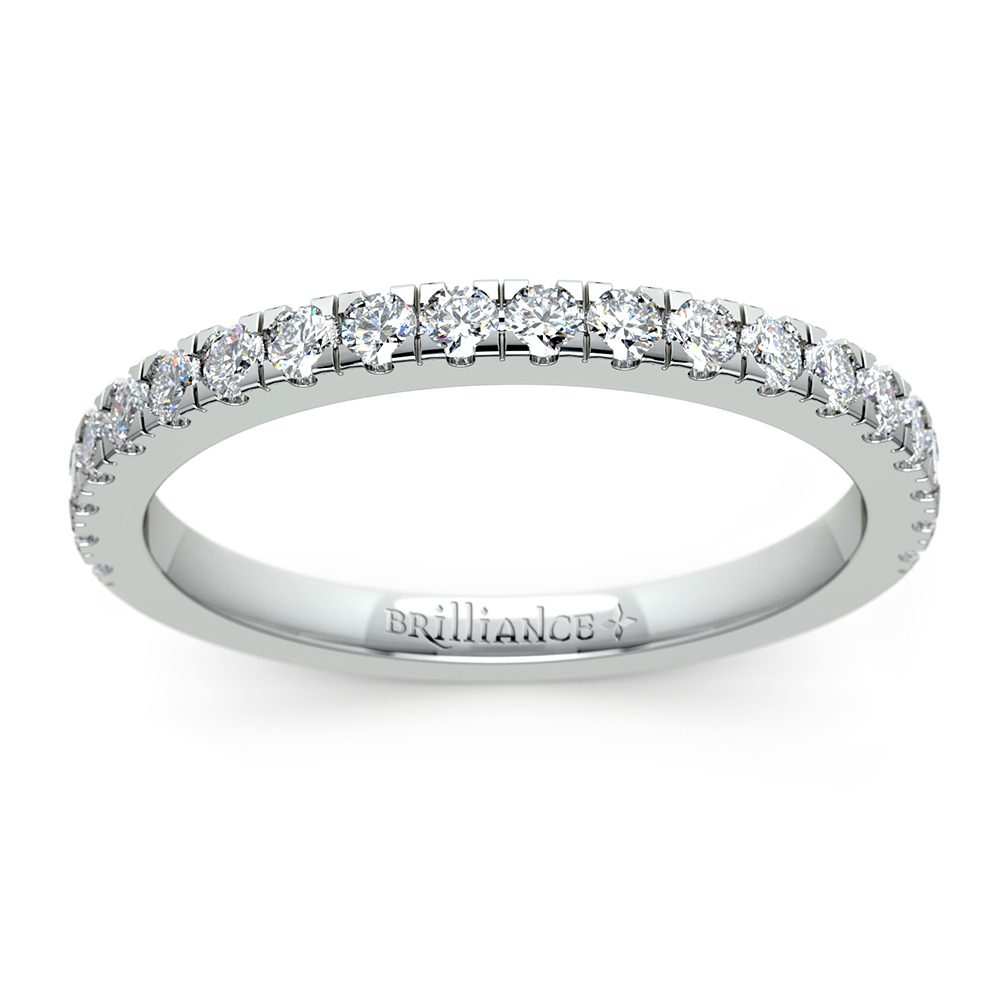 Petite Pave Diamond Wedding Ring in White Gold (1/3 ctw) | 02