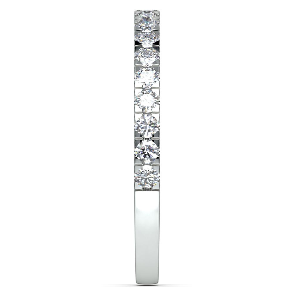 Petite Pave Diamond Wedding Ring in White Gold (1/3 ctw) | 04