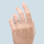 Petite Pave Diamond Wedding Ring in Palladium (1/3 ctw) | Thumbnail 06