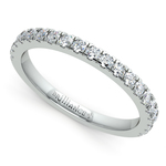 Petite Pave Diamond Wedding Ring in Palladium (1/3 ctw) | Thumbnail 01