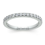 Petite Pave Diamond Wedding Ring in Platinum (1/3 ctw) | Thumbnail 02