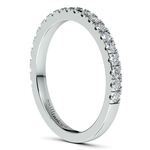 Petite Pave Diamond Wedding Ring in Platinum (1/3 ctw) | Thumbnail 05