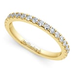 Petite Pave Diamond Wedding Ring in Yellow Gold (1/3 ctw) | Thumbnail 01
