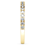 Petite Pave Diamond Wedding Ring in Yellow Gold (1/3 ctw) | Thumbnail 04