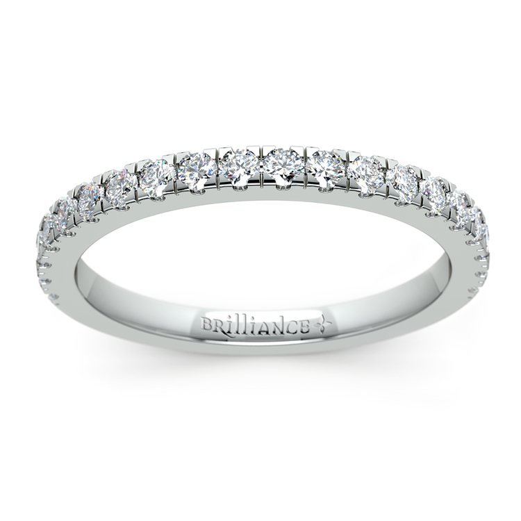 Petite Pave Diamond Wedding Ring in Palladium (1/3 ctw) | 02