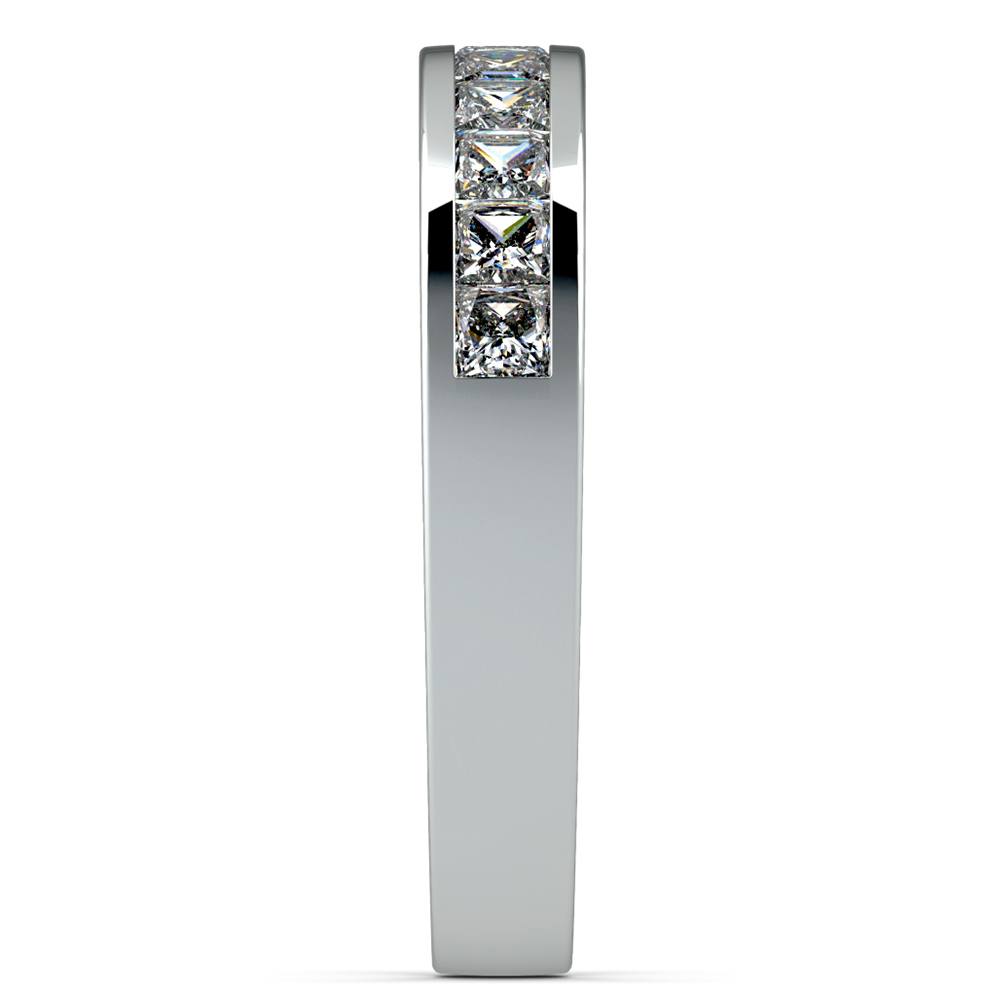 Channel Set Princess Cut Diamond Wedding Ring In Platinum (3/4 Ctw) | 05