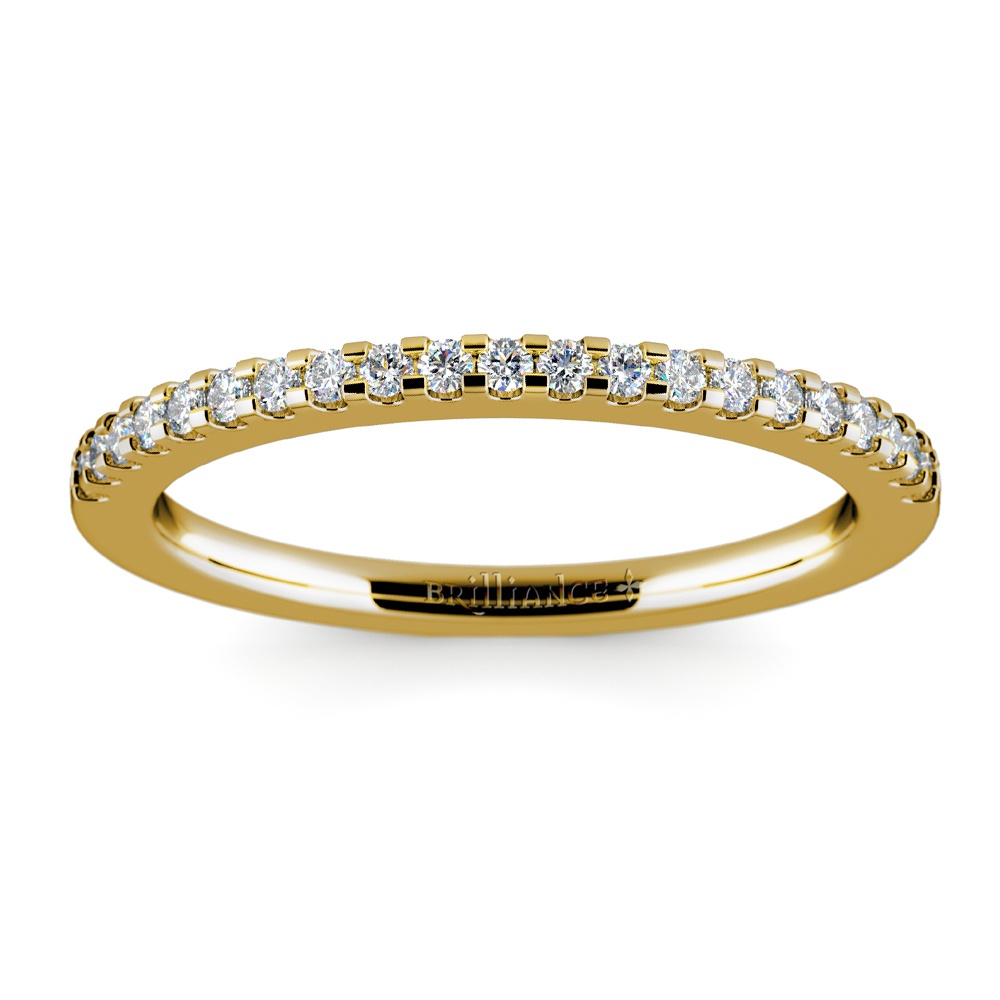 Scallop Diamond Wedding Ring in Yellow Gold (1/4 ctw) | 02