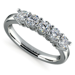 Five Diamond Wedding Ring in Platinum (3/4 ctw) | Thumbnail 01