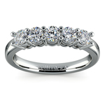 Five Diamond Wedding Ring in Platinum (3/4 ctw) | Thumbnail 02