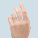 Scallop Diamond Wedding Ring in Yellow Gold (1/4 ctw) | Thumbnail 06
