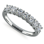 Seven Diamond Wedding Ring in White Gold (3/4 ctw) | Thumbnail 01