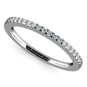 Scallop Diamond Wedding Ring in Platinum (1/4 ctw)