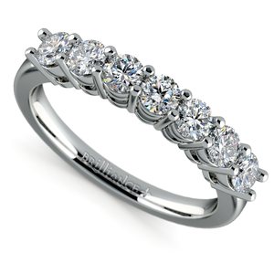 Seven Diamond Wedding Ring in Platinum (3/4 ctw)