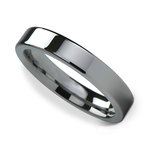 Mens 4mm Tungsten Wedding Band - Flat Edged Tungsten Carbide | Thumbnail 01
