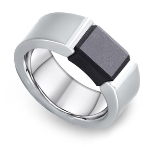 Ajax - Titanium Elysium Black Diamond Ring