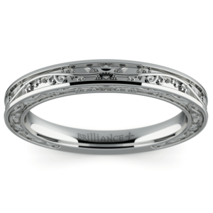 Antique Wedding Ring in White Gold