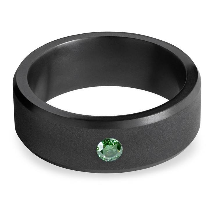 Ares - Mens Green Diamond Ring In Matte Elysium | 03