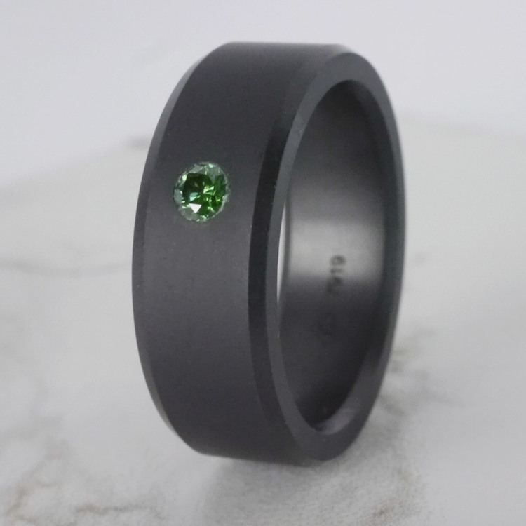 Ares - Mens Green Diamond Ring In Matte Elysium | 05