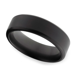 Ares - Slim 6mm Elysium Black Diamond Ring With Matte Finish