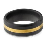 Ares - 24K Yellow Gold Inlay Matte Men's Elysium Ring (8mm) | Thumbnail 03
