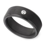 Ares - White Diamond Inset Matte Elysium Ring (8mm) | Thumbnail 01