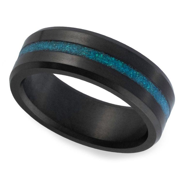 Ares - Opal Inlay Matte Elysium Wedding Band (8mm) | 01
