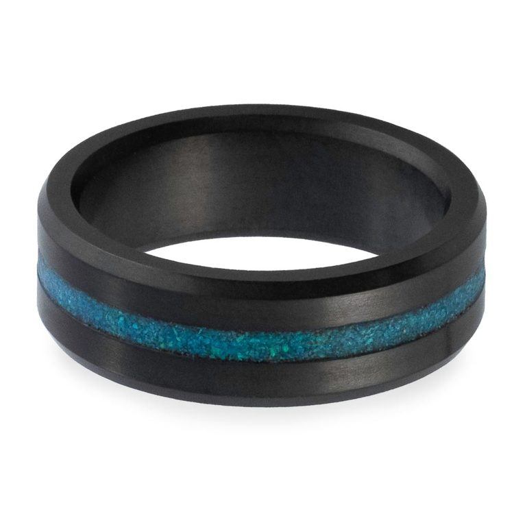 Ares - Opal Inlay Matte Elysium Wedding Band (8mm) | 03