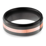 Ares - Polished Mens Elysium Ring With Rose Gold Inlay | Thumbnail 03