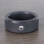 Ares - White Diamond Inset Matte Elysium Ring (8mm) | Thumbnail 04