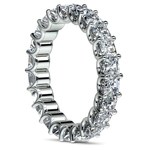 Asscher U-Prong Diamond Eternity Ring in Platinum (4 ctw) | Thumbnail 04