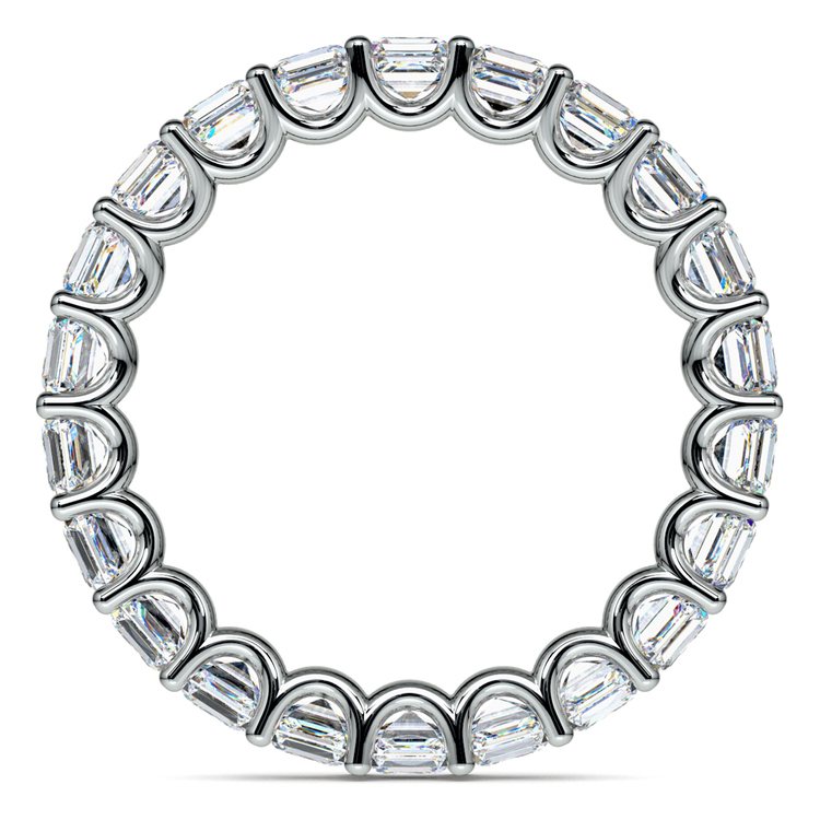 Asscher U-Prong Diamond Eternity Ring in Platinum (4 ctw) | 03