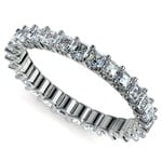Asscher Cut Eternity Ring With U-Prong Setting In Platinum | Thumbnail 01