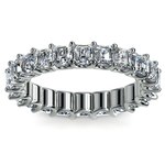 Asscher U-Prong Diamond Eternity Ring in White Gold (4 ctw) | Thumbnail 02