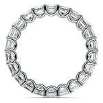 Asscher U-Prong Diamond Eternity Ring in White Gold (4 ctw) | Thumbnail 03
