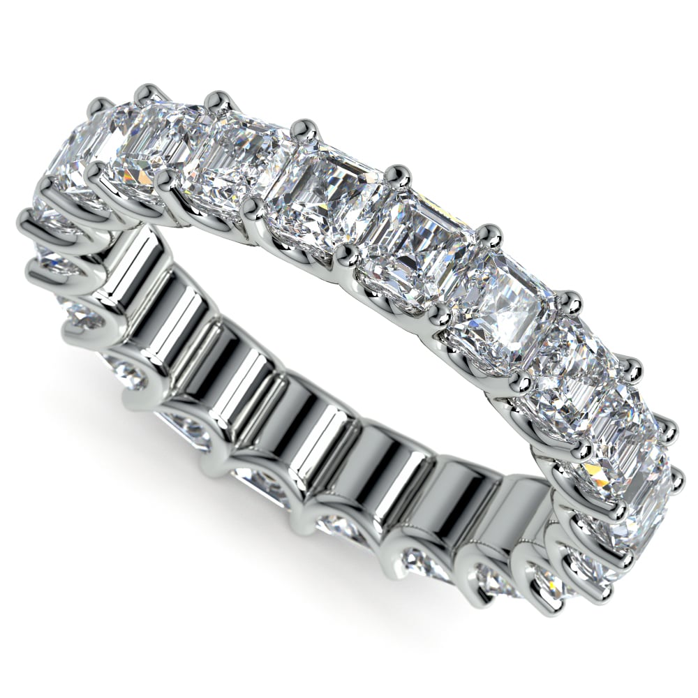 Asscher Cut Eternity Band | Alliance diamant, Bijoux diamant, Diamond