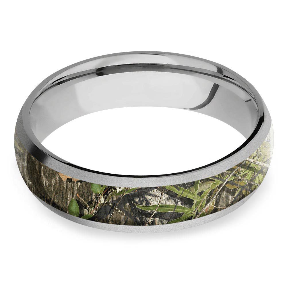 Mossy Oak Camouflage Mens Wedding Ring In Titanium (6mm) | 03