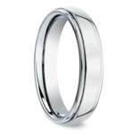 Beveled Men's Wedding Ring in White Gold (5mm) | Thumbnail 02