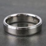 Beveled Men's Wedding Ring in White Gold (5mm) | Thumbnail 03