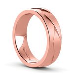 Crossover - Braided Rose Gold Mens Wedding Ring (6mm) | Thumbnail 02