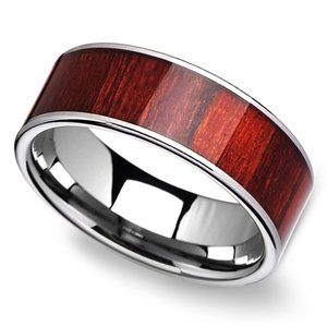 Mens Brazilian Rosewood And Tungsten Wedding Band - Carnaval