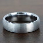 Brushed Finish and Rounded Carbide Men's Tungsten Wedding Ring (6mm) | Thumbnail 03