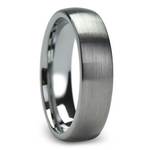 Brushed Finish and Rounded Carbide Men's Tungsten Wedding Ring (6mm) | Thumbnail 02