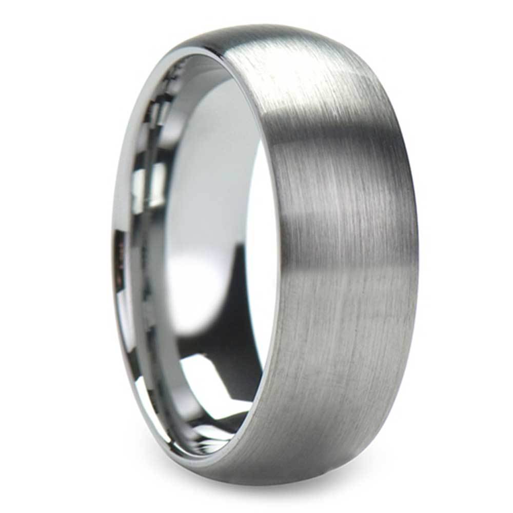 Bristle - Comfort-Fit Tungsten Mens Band with Brushed Finish | 02