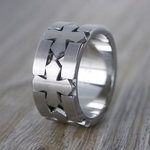 Celtic Cross Men's Wedding Ring in Cobalt (10mm) | Thumbnail 03