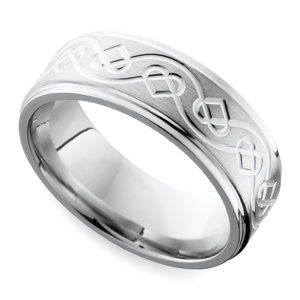 Celtic Heart Wedding Ring in Cobalt (7 mm)