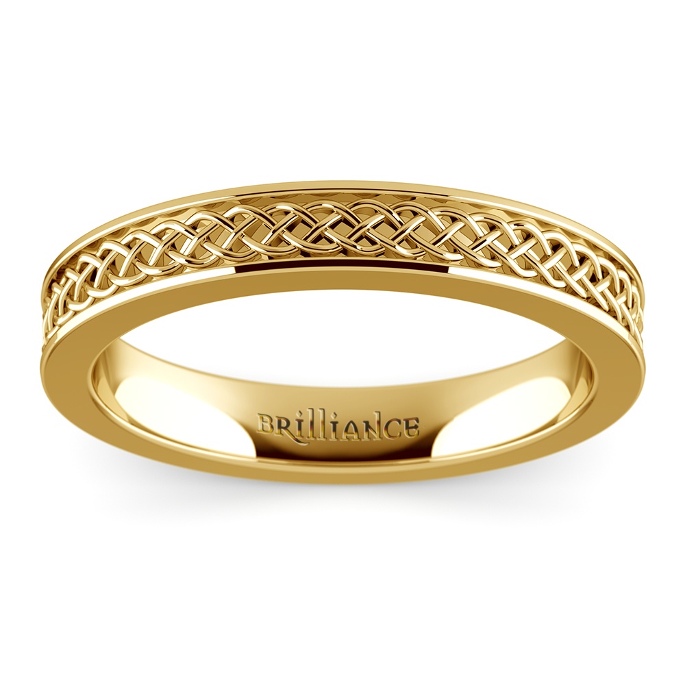 Celtic Knot Men's Wedding Ring in Yellow Gold (5mm) | 02
